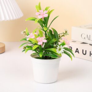 Pink Bloomy Mini Artificial Flower Pot