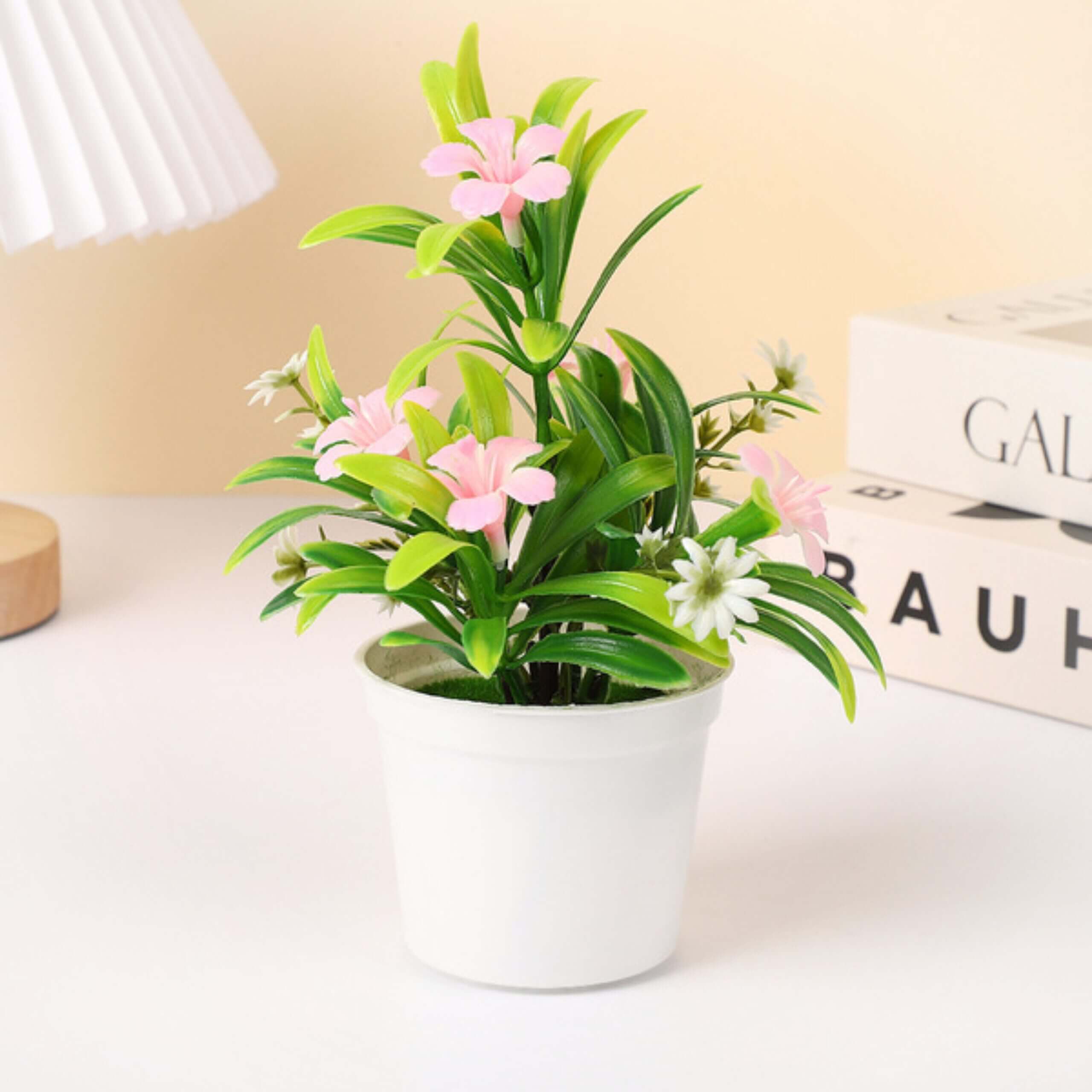 Pink Bloomy Mini Artificial Flower Pot