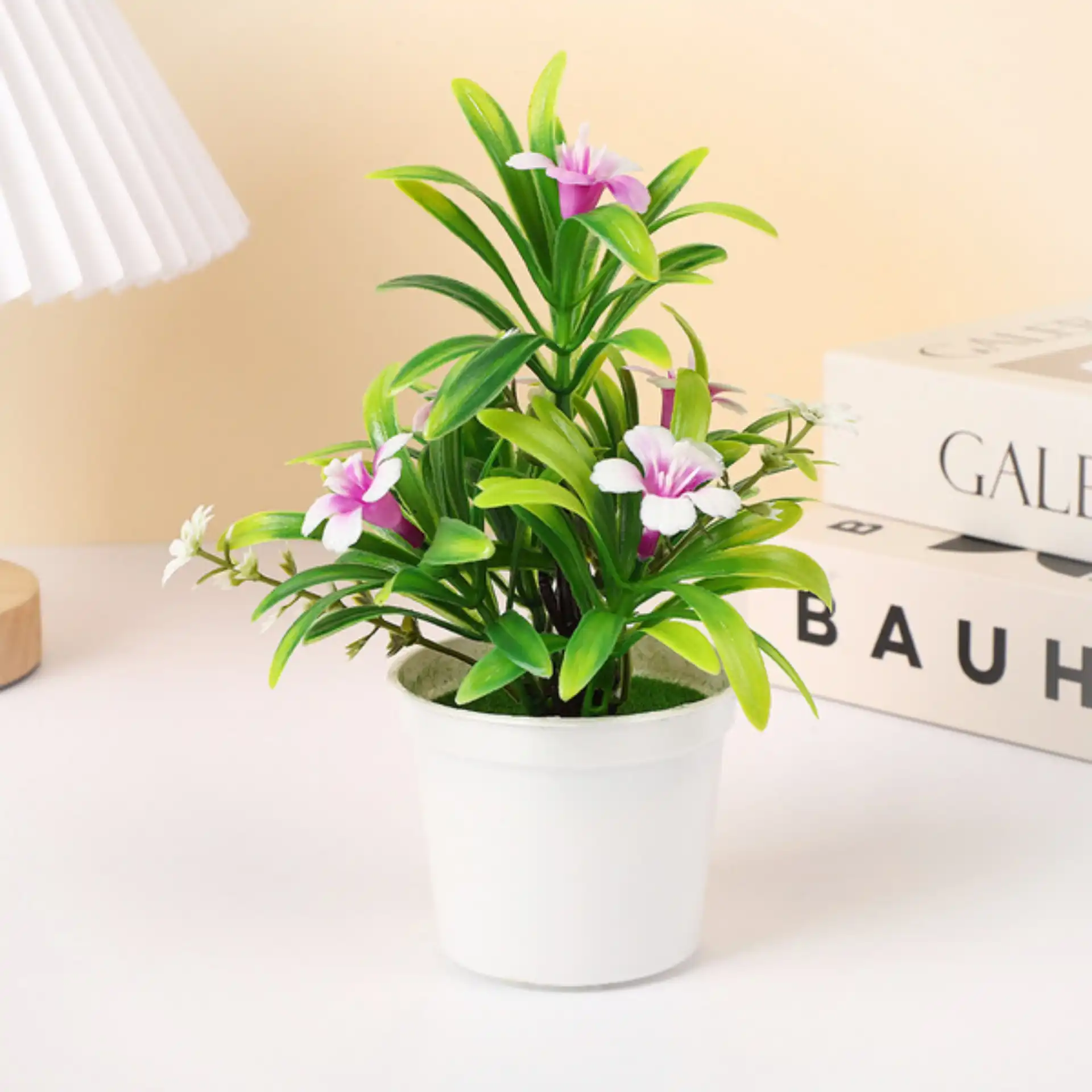 Purple Artificial Flower Pot